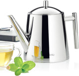 1 x RAW Customer Returns Easyworkz teapot with strainer insert 1500ml stainless steel, tea maker for all fruits, herbal and infusion tea - RRP €37.28