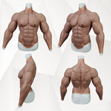 1 x RAW Customer Returns SMITIZEN Silicone Muscle Suit Men s Chest Upper Body with Arms Realistic Male Muscle Costume Cosplay Halloween Carnival Natural  - RRP €553.61