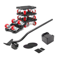 1 x RAW Customer Returns ONEON furniture transport roller set, piece of furniture sliding system with load lifter, furniture transport set with furniture roller, 360 degree rotating wheel, moving aid, furniture transport rollers PU wheel  - RRP €41.3