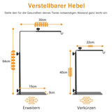 1 x RAW Customer Returns NEPTONION Reptile Lamp Stand 35 to 66cm adjustable heat lamp holder lamp stand base, height easy to adjust, suitable for all reptile dome lamps, large - RRP €30.99