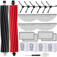 1 x RAW Customer Returns Anwor accessory set for Roborock S8 Pro Ultra vacuum cleaner, 1 double brush system model main brushes 4 Hepa filters 4 wipes 4 dust bags spare parts, spare parts kit for Roborock S8 pro Ultra - RRP €32.26