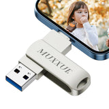 1 x RAW Customer Returns 128GB 3-in-1 USB Stick i Phone, MUXXUE memory stick i Phone USB Stick, USB Stick for i Phone, i Pad, Mac, Android, PC with iOS, USB, Type C, Copy photos and videos without downloading an app - RRP €28.99