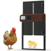 1 x RAW Customer Returns Shinmax Automatic Chicken Flap with Timer and Manual Chicken Door Automatic Aluminum Automatic Door Opener Chicken Coop Waterproof Battery Operated Chicken Coop Door for Safe Chicken Rearing - RRP €20.4