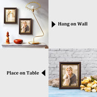 12 x Brand New PHILORN Photo Frames 10X15 CM Retro Style Wall and Tabletop Frames Set of 3 Solid Landscape Portrait Photo Frame with Transparent Glass DIY Home Decor - RRP €273.6