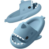 1 x RAW Customer Returns SAGUARO Shark Slippers Women Men Soft Comfortable Shark Slippers Summer Shark Slides Home Non-Slip Swimming Pool Beach Shark Slippers Original Clouds Bath Slippers Pillow Slippers Blue 44 45 - RRP €23.59