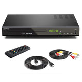 1 x RAW Customer Returns 1080P HD Blu-ray Player for TV, Compact Bluray Player DVD Player with HDMI Coaxial AV Porta, Supports USB Input, Blu-ray Region B 2, 1-6 DVD Regions - RRP €99.73