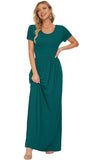 1 x RAW Customer Returns PLOKNRD Women s Summer Dresses Long Maxi Dress Elegant Casual Dress with Pockets L Dark Green - RRP €30.99