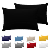 1 x RAW Customer Returns Pillowcase 50 x 70 cm set of 2 - 100 jersey cotton 150 g m pillowcases - Black - For pillows 50 x 70 cm - Pillowcase - Pillow cover - Resistant and hypoallergenic - Dreamzie - RRP €14.99