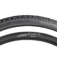 1 x RAW Customer Returns YunSCM Pack of 2 24 Inch Bicycle Tires 24x1.75 Coat 47-507 Plus Pack of 2 24 Inch Tube 24x1.50 1.75 AV32mm Valve Compatible Road Bike 24x1.75 Tire and Tube - RRP €43.1