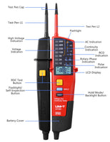 1 x RAW Customer Returns Voltage Tester and Continuity Tester, UNI-T UT18C Multifunction Waterproof Digital Voltage Meter Voltmeter Voltage Tester 12V 690V AC DC Automatic Range LCD Display - RRP €57.99