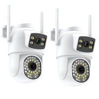 1 x RAW Customer Returns ANBIUX 2K outdoor surveillance camera with dual lens, PTZ IP camera surveillance outside, WLAN camera outdoor with automatic human tracking, night vision in color, 2-way audio, 2 pieces - RRP €89.99