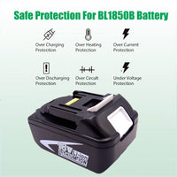 1 x RAW Customer Returns FengWings 18V 5.0Ah BL1850B battery 3A charger DC18RC for Makita LXT BL1830 BL1840 Replace for Makita Radio DMR102 DMR105 DMR108 DUC353Z DUC302Z DLM380Z DLM431Z - RRP €57.47