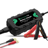 1 x RAW Customer Returns 12V LiFePO4 lithium battery charger, RoyPow 3A drip charger with crocodile clip and ring clamp - RRP €36.99