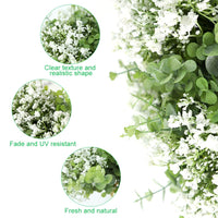 3 x Brand New DECARETA 12 Pieces Gypsophila Artificial White Gypsophila Artificial Flower 29cm Long Gypsophila Artificial Flowers and Eucalyptus Bouquet Artificial Plant for Wedding Decoration Home Party Decor - RRP €35.97