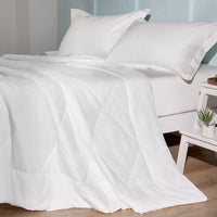 1 x RAW Customer Returns WAVVE duvet 155x220 cm summer blanket, summer quilt 155 x 220, light, thin, soft, breathable summer duvet, blanket 150gsm microfiber white 155 x 220 cm  - RRP €29.45