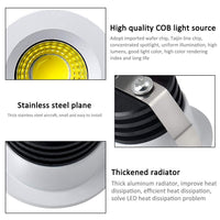 1 x RAW Customer Returns Mini LED recessed spotlight 3W 5 pieces 230V white small ceiling spotlight with transformer COB downlights ceiling spots 200lm mini spot - RRP €25.2