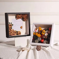 1 x Brand New Encuryna 3D picture frame for filling, 3D picture frame 20x20 cm, deep picture frame for filling objects, square object frame for filling photos, desk wall hanging, black 8 inches  - RRP €20.4