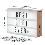 1 x Brand New My Cinema Lightbox - Rose Gold Lightbox with Letters, A6 10.2x15.2 cm - Micro LED Marquee Lightbox with 100 Letters, Numbers and Emojis, Light Board including Braided Rose Gold USB Cable - RRP €24.99