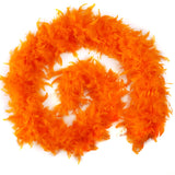 1 x RAW Customer Returns wangruida 1.8m 90g Orange Chandelle Boa Turkey Feathers. for dancing wedding craft party costume decoration - RRP €19.2