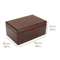 1 x RAW Customer Returns Creative Deco Brown Large Wooden Box with Lid 30 x 20 x 14 cm -1cm Easter Decoration Box Wooden Box Memory Box Baby Storage Box Toy Box For Wedding, Birthday - RRP €28.06