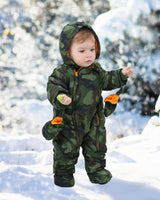 1 x RAW Customer Returns Baby Snowsuits Winter Romper Bodysuit with Hood Infant Jumpsuit Girls Boys Footies Overalls with Gloves Thick Onesies Newborn Onesies Long Sleeves for 9-12 Months - RRP €33.18