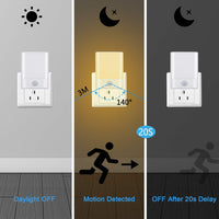 1 x RAW Customer Returns Night light socket with motion detector, Brisun 4 pieces LED night light with adjustable brightness 3 modes Auto ON Off for children s room, stairs, hallway, bedroom, bathroom, warm white - RRP €27.99