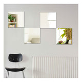 1 x RAW Customer Returns BRIGHTEN wall mirror 6 pieces 26x26cm made of glass mirror HD DIY frameless mirror tiles on the door for bathroom or living room - RRP €25.2