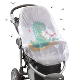 10 x Brand New TAOPE Universal Baby Stroller Mosquito Net with Cute Dinosaur, Universal Baby Stroller Mosquito Net for Stroller, Carrycot, Stroller, Travel Carrycot, Travel Crib Anti-Insect Net - White - RRP €204.0