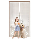 1 x RAW Customer Returns Fly screen door magnet 110x190CM white, insect protection balcony door fly curtain without drilling, easy adhesive installation, applicable to living room, patio door, bedroom, automatic closing - RRP €21.6