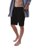 1 x RAW Customer Returns LVCBL Linen Shorts Drawstring Men s Cotton Linen Casual Classic Fit Short Black L - RRP €26.99