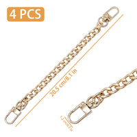 1 x Brand New 20cm metal bag chain, 4 pieces bag strap golden carabiner, replacement bag chain DIY carrying strap for shoulder bag - RRP €30.0