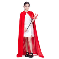 3 x Brand New ZUCOS Velvet Hooded Cloak, Adult Children Halloween Cloaks Long Halloween Costume Unisex Witch Red 60cm - RRP €53.61