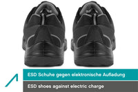 1 x RAW Customer Returns ACE Sapphire work shoes - safety shoes for work - S1-P SRC ESD - black gray - 44 - RRP €45.28