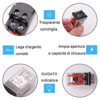 1 x RAW Customer Returns TWTADE DC 12V Electromagnetic Power Relay 8 Pin DPDT 2 NO 2 NC Relay LED Indicator with Coil with Plug YJTF08A E Rail Grooved Aluminum Screw Hook Base YJ2N-LY-DC 12V - RRP €26.4