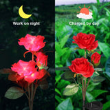 1 x RAW Customer Returns Anordsem 2 X Solar Lamp for Garden Color Changing Rose Lights LED Solar Lights Garden Stainless Steel Plug Waterproof for Garden, Balcony and Terrace Decoration Pink  - RRP €20.16