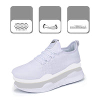 1 x RAW Customer Returns BUBUDENG Women s Shoes Gymnastics Running Shoes Women s Running Gymnastics Casual Walking Jogging Trekking Tennis Mesh Basketball Sport Outdoor Fitness Sports White EU41 - RRP €27.2