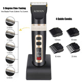 1 x RAW Customer Returns Hair clipper professional, hair clipper men s hair trimmer beard trimmer, electric ceramic blades long hair trimmer cordless beard trimmer with smart LCD display - RRP €30.24