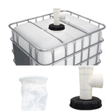 1 x RAW Customer Returns IBC lid filter, washable IBC tank lid made of nylon with lid, IBC tank accessories with mesh filter for 163mm rainwater tank, 45 , 90 , straight head and vertical 4-way options 163mm straight head  - RRP €24.19