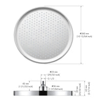 1 x RAW Customer Returns KES shower head rain shower 10 inch shower head shower rain shower head with anti-limescale nozzles head shower large built-in shower heads round overhead shower chrome polished, J301S10-CH - RRP €46.58