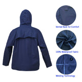 1 x RAW Customer Returns ZOEGO Ultra-Lite Rain Suit for Men Women Waterproof Raincoat with Pants 2 Pieces Rainwear Navy,M  - RRP €27.99