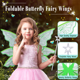 2 x Brand New Goenb Fairy Wings Adult Fairy Wings Children, Fairy Wings Women Adult Winx Club Costume Fairy Wings for Carnival Birthday Halloween Christmas Comic Con Role Play Themed Party Green  - RRP €34.28