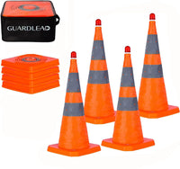 1 x RAW Customer Returns GUARDLEAD Warning Traffic Cone Pylon, 4 Pack, Foldable, Multi-Purpose Pop-Up Reflective Street Parking, Orange Safety Cone 4, 70cm  - RRP €65.22