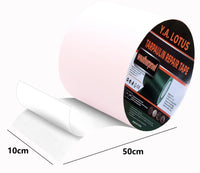 1 x RAW Customer Returns YA LOTUS tarpaulin tape for tarpaulin 5M X10CM, professional tarpaulin patches, all-purpose tarpaulin repair tape for tarpaulin truck tarpaulin, awning, tent - PVC white - RRP €7.04