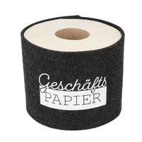 1 x RAW Customer Returns Set of 3 toilet paper banderole with funny sayings Toilet paper hider Funny toilet paper Cover toilet roll Felt cover dark grey  - RRP €9.98