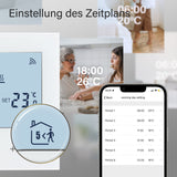 1 x RAW Customer Returns Beok Wifi Room Thermostat Underfloor Heating, Water Heating Thermostat Smart Home Thermostats Underfloor Heating Thermostat Digital Flush-Mounted Compatible Alexa, Google Home, 3A 230V TDR89W-WIFI-WP White - RRP €45.99