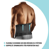 1 x RAW Customer Returns BACK BODYGUARD back belt - innovative lumbar support - back bandage relieves back pressure - kidney belt for back support - 4 sizes L, black  - RRP €22.68