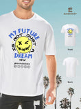 1 x Brand New Elegancity Smiley White T-Shirt Men s Summer Crew Neck T-Shirt Short Sleeve Men s T-Shirt M - RRP €27.6