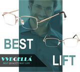 1 x Brand New VVDQELLA reading glasses metal frame men women reading glasses computer 1.75x 3 black fashion reading glasses with blue light filter spring hinge - RRP €60.0