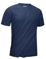 1 x RAW Customer Returns KEFITEVD Men s Quick-Drying Stretch T-Shirt, Summer Thin Sports T-Shirt, Casual Lightweight T-Shirts,Navy Blue,L - RRP €22.16