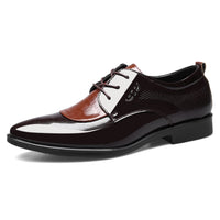 1 x Brand New Aro Lora Men s Patent Leather Shoes Business Shoes Derby Lace-Up Shoes Brown 42 EU - RRP €60.0